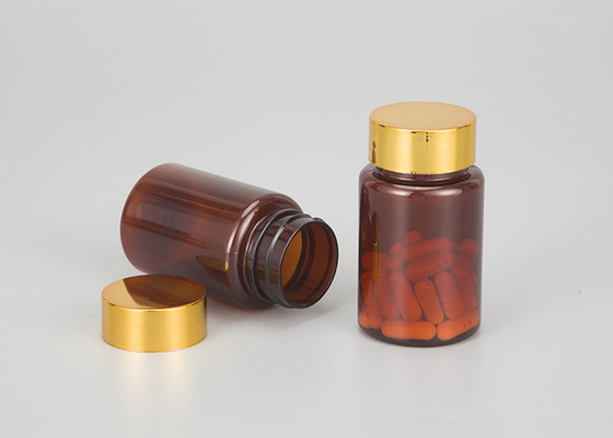 Medicina Brown Amber Pharmaceutical Pill Capsule Bottle com o tampão da prova da criança