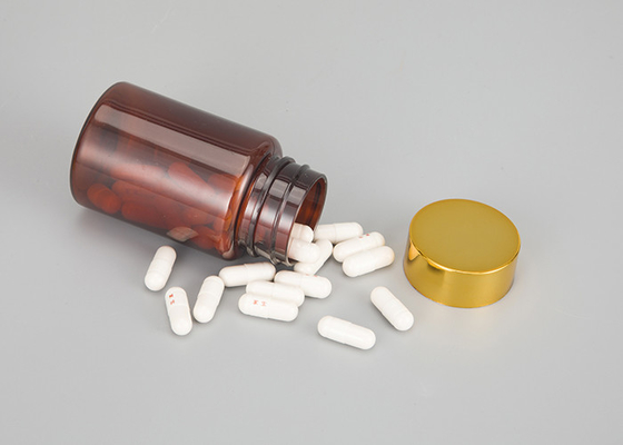 Medicina Brown Amber Pharmaceutical Pill Capsule Bottle com o tampão da prova da criança