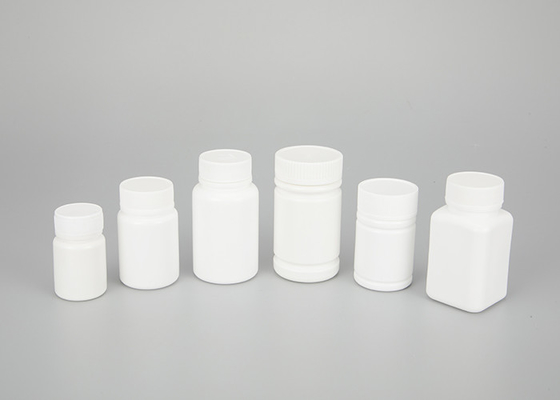 Garrafas plásticas vazias brancas da medicina com tampão de parafuso 30ml 60ml 100ml