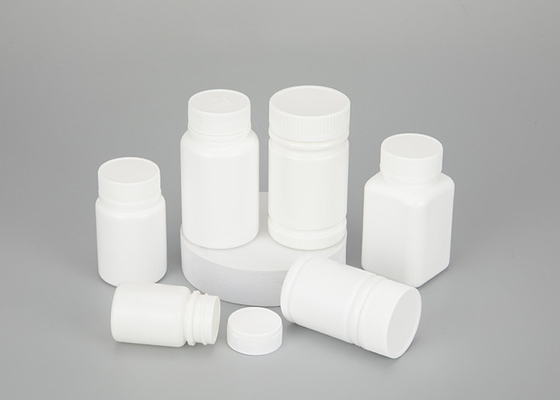 Garrafas de comprimido plásticas 60ml do tampão de parafuso 120ml brancas para o produto químico da medicina
