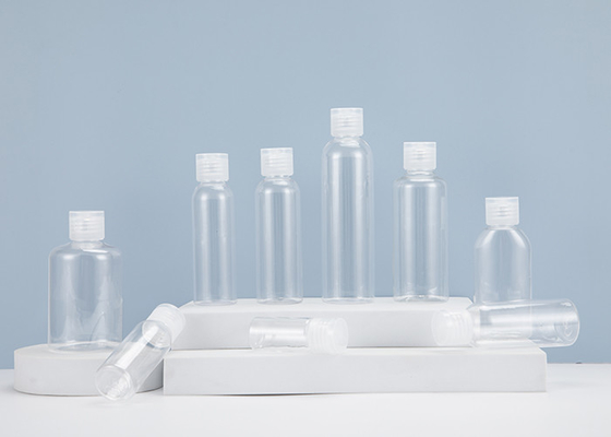 recipiente transparente da garrafa do ANIMAL DE ESTIMAÇÃO plástico vazio de 1oz 2oz 3oz 4oz com Flip Cap
