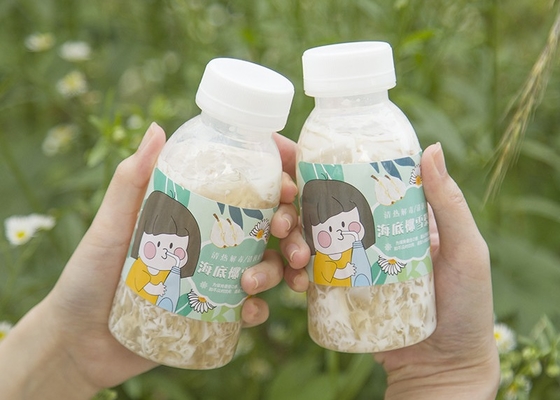 o chá do leite de soja de 400ml 14oz engarrafa o quadrado resistente ao calor Juice Bottle Juicy plástico