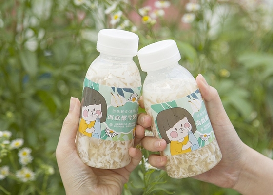 o chá do leite de soja de 400ml 14oz engarrafa o quadrado resistente ao calor Juice Bottle Juicy plástico