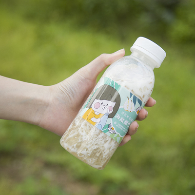 250 ml de garrafa de bebida de chá de bolhas de tamanho médio personalizado