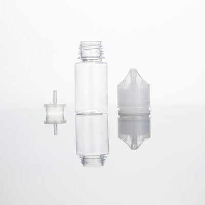 Garrafa de líquido PET 15ml 30ml V3 E com tampa infantil à prova de adulteração Garrafas líquidas redondas