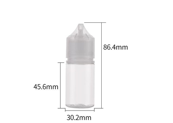 Garrafa conta-gotas V3 curta de 30 ml com tampa CRC garrafas de líquido sabor PET