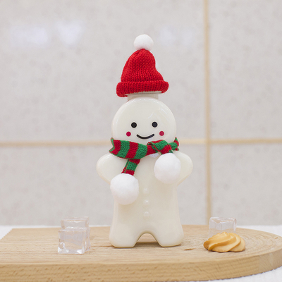 Garrafas de suco de plástico de Natal com tampa à prova de vazamento, garrafas de chá com leite vazias