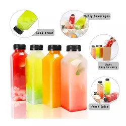 Garrafas de suco de plástico de alta qualidade de 8oz 10oz 12oz 16oz