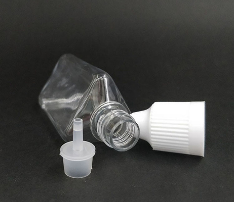 Botão de plástico de forma triangular de 30 ml PET com ponta de gotinha
