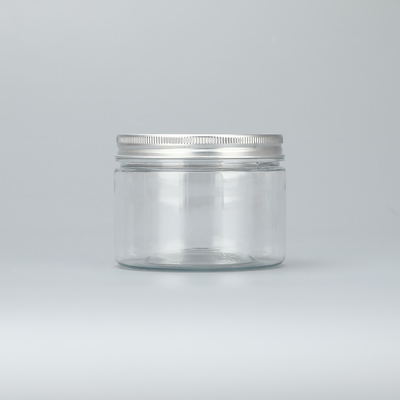 customizado 100ml 200ml 8oz 300ml 12oz 500ml branco claro preto âmbar boca larga recipientes cosméticos plásticos frasco de animal de estimação com alume