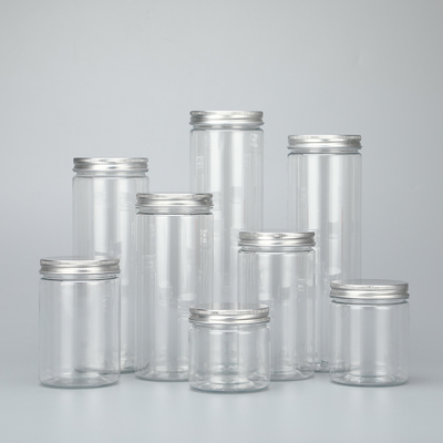 customizado 100ml 200ml 8oz 300ml 12oz 500ml branco claro preto âmbar boca larga recipientes cosméticos plásticos frasco de animal de estimação com alume
