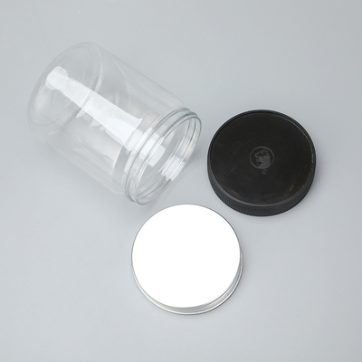 Impressão personalizada de recipientes de frascos de plástico de 65 mm de diâmetro e material duradouro