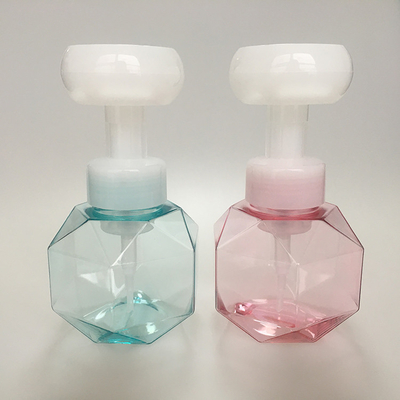 Garrafa de 50 ml de espuma branca com logotipo impresso para a superfície da mão