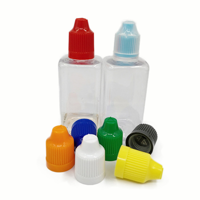 Garrafas de plástico de 50 ml PET Material garrafas quadradas