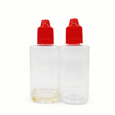 Garrafas de plástico de 50 ml PET Material garrafas quadradas