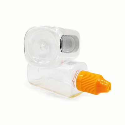 Garrafas de plástico de 50 ml PET Material garrafas quadradas