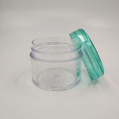 Mini plástico transparente PS Creme para o Olho e Rosto Pot embalagem cosmética 3g 5g 10g 15g 20g pequenos frascos de plástico com tampa colorida