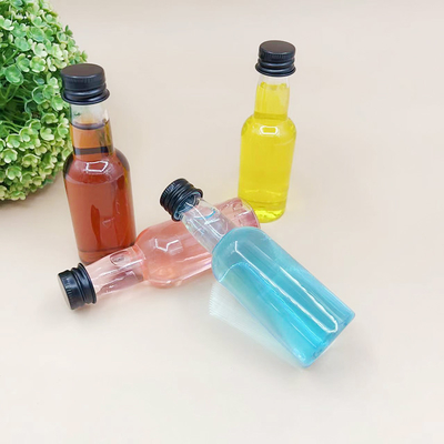 Recomendo 50ml PET Botão de Plástico Suco Sucos Naturais Logotipo nas garrafas Etiquetas personalizadas Para garrafas de suco em estoque