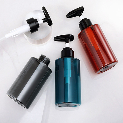 Impressão em tela Garrafas de loção de plástico com fechadura de flip-top e tampa electroplated UV