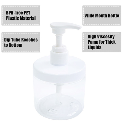 Material de tampa electroplated UV de plástico Flip-top fechamento garrafas de loção de plástico com corpo PET
