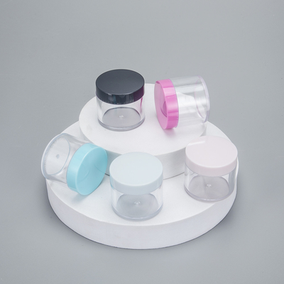 Reservatório de creme facial PS plástico vazio 5g 10g 15g 20g frasco cosmético com tampa colorida