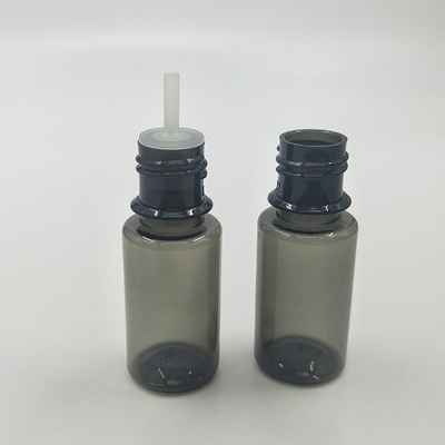 10 ml de garrafas de plástico transparentes para animais de estimação com tampa branca/ preta anti- adulteração