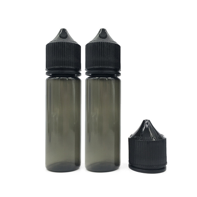 Garrafa de PET líquido compressável de 50 ml com tampa/ tampa preta ou branca