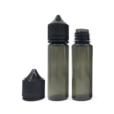 Garrafa de PET líquido compressável de 50 ml com tampa/ tampa preta ou branca