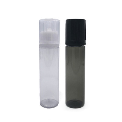 10 ml Botão de plástico com tampa plana Cor preta translúcida