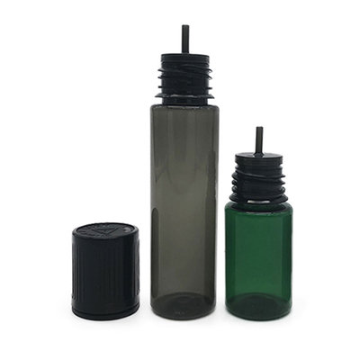 10 ml Botão de plástico com tampa plana Cor preta translúcida