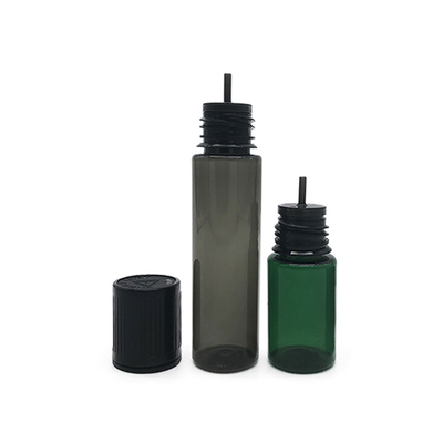 10 ml Botão de plástico com tampa plana Cor preta translúcida