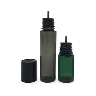 10 ml Botão de plástico com tampa plana Cor preta translúcida