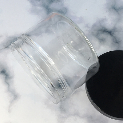 100 ml 8 oz 500 ml 1000 ml recipiente de armazenamento de plástico transparente para animais de estimação frasco de creme cosmético de qualidade alimentar com tampa