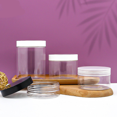 Grade Alimentar Transparente 80ml 100ml 120ml 150ml 250ml 500ml 1000ml frito PET frasco de plástico com tampa