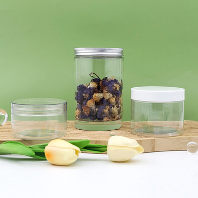 280 ml recipiente de plástico transparente frasco cosmético com tampa