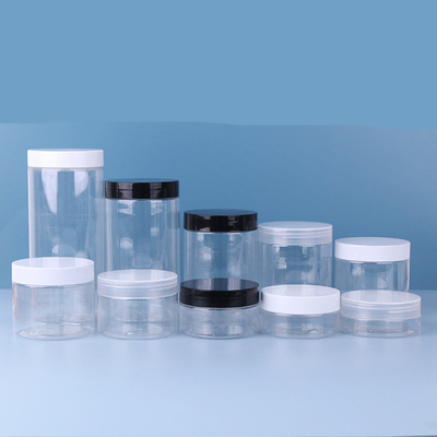 280 ml recipiente de plástico transparente frasco cosmético com tampa