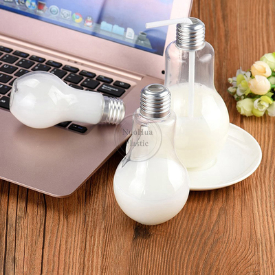 BPA livre, claro 50ml 100ml 150ml Café gelado Chá Flat Pet Botella de suco de plástico com tampa de alumínio parafuso