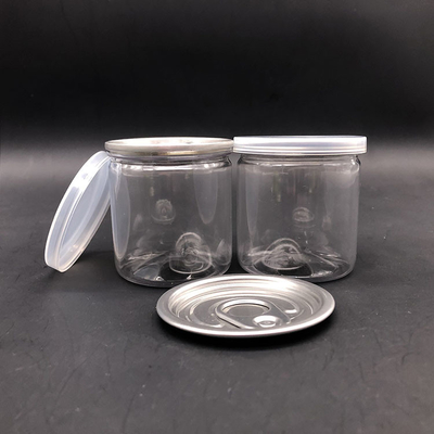 100 ml 8 oz 500 ml 1000 ml recipiente de armazenamento de plástico transparente para animais de estimação frasco de creme cosmético de qualidade alimentar com tampa