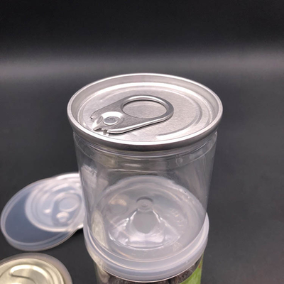 Garrafas de plástico transparente PET com diâmetro 80mm 300# de alumínio