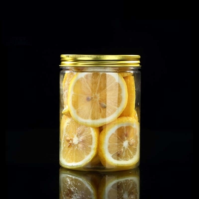 Contenedores de plástico transparente Logotipo personalizável 2oz-8oz Capacidade com tampa de alumínio