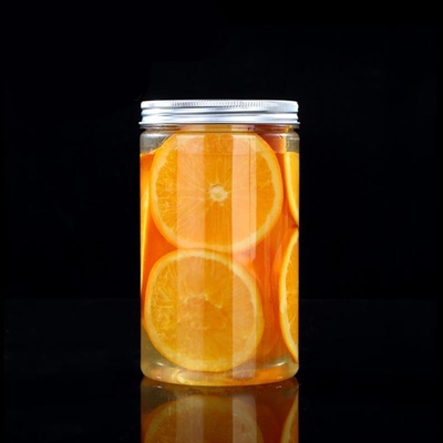 Contenedores de plástico transparente Logotipo personalizável 2oz-8oz Capacidade com tampa de alumínio