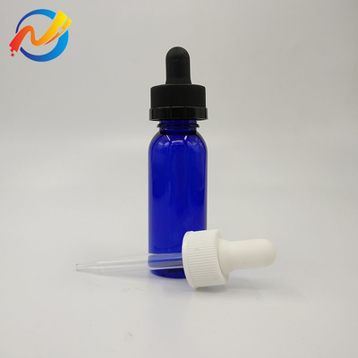 15 ml Logotipo personalizado Garrafas de gotas de plástico Superfície lisa Transparente Preto Personalizar