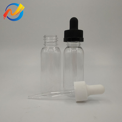 15 ml Logotipo personalizado Garrafas de gotas de plástico Superfície lisa Transparente Preto Personalizar