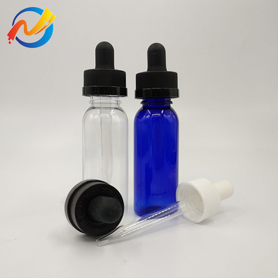 15 ml Logotipo personalizado Garrafas de gotas de plástico Superfície lisa Transparente Preto Personalizar