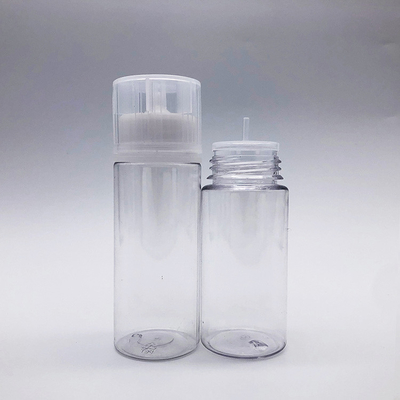 E Botelha de PET redonda líquida Variety Pack Neck à prova de crianças Transparente 10 ml - 100 ml Tamanho