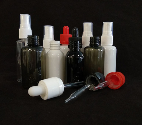 Botões de pulverização PET redondos Design transparente durável Várias opções de capacidade