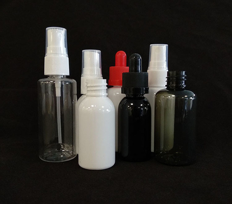 Botões de pulverização PET redondos Design transparente durável Várias opções de capacidade