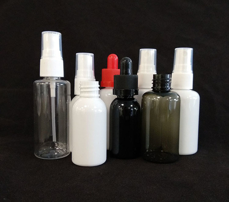 Botões de pulverização PET redondos Design transparente durável Várias opções de capacidade