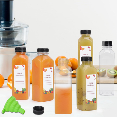 Modern Square Round Leakproof Botella de chá de leite com parafuso na tampa