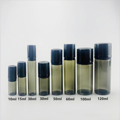 10 ml-100 ml PET garrafas de gotejar líquido Logotipo personalizado Impressão em tela Forma redonda